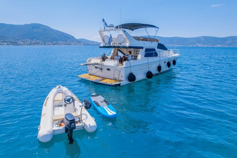 Athens private luxury yacht charter for families and groups with crew