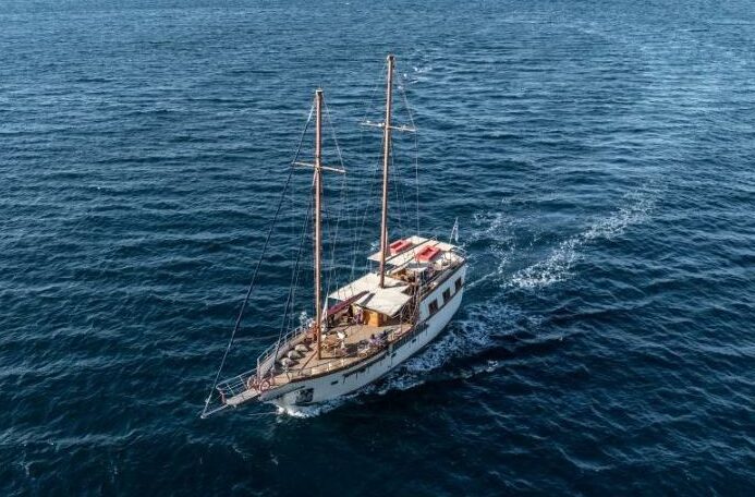 grand motor sailer for corporate events up to 180 guests from athens